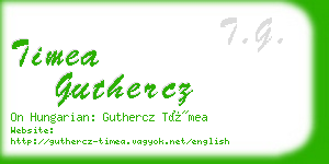 timea guthercz business card